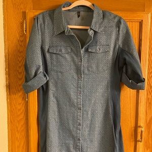 Lapis Soft Denim Dress with Stretch Sides